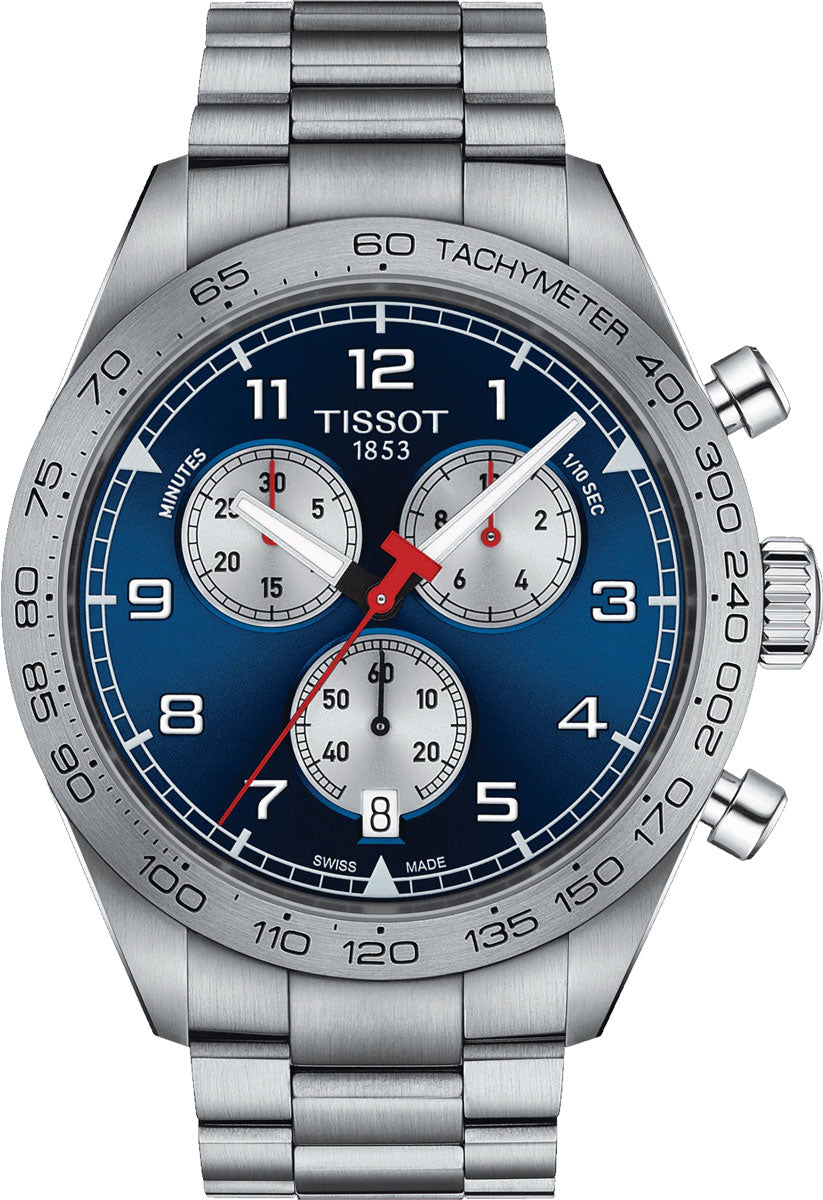  Shop Authentic Tissot PRS 516 Chronograph Blue Dial Blue Steel Strap Watch for Men - T131.617.11.042.00 - Luxxuri
