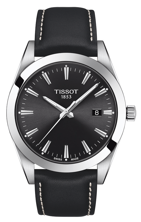  Shop Authentic Tissot Gentleman Black Dial Black Leather Strap Watch For Men - T127.410.16.051.00 - Luxxuri