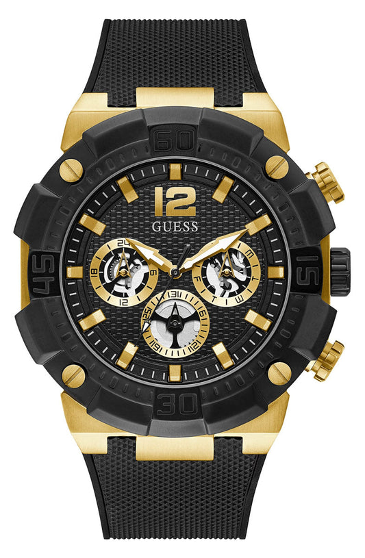  Shop Authentic Guess Navigator Chronograph Black Dial Black Rubber Strap Watch for Men - GW0264G3 - Luxxuri
