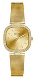  Shop Authentic Guess Tapestry Diamonds Gold Dial Gold Mesh Bracelet Watch for Women - GW0354L2 - Luxxuri