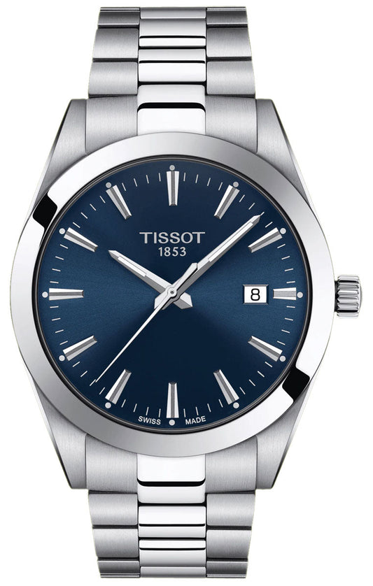  Shop Authentic Tissot Gentleman Blue Dial Silver Steel Strap Watch For Men - T127.410.11.041.00 - Luxxuri
