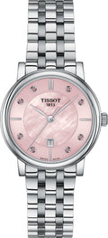  Shop Authentic Tissot T Classic Carson Premium Pink Dial Silver Steel Strap Watch for Women - T122.210.11.159.00 - Luxxuri