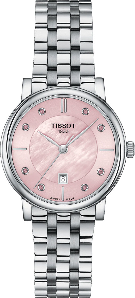  Shop Authentic Tissot T Classic Carson Premium Pink Dial Silver Steel Strap Watch for Women - T122.210.11.159.00 - Luxxuri