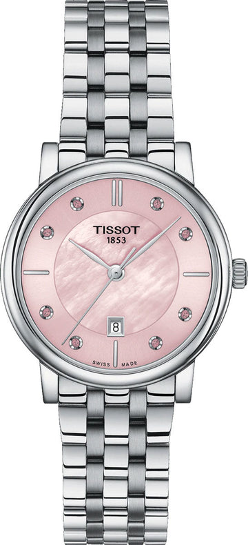  Shop Authentic Tissot T Classic Carson Premium Pink Dial Silver Steel Strap Watch for Women - T122.210.11.159.00 - Luxxuri