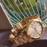  Shop Authentic Burberry The City Silver Dial Gold Steel Strap Unisex Watch - BU9003 - Luxxuri