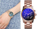  Shop Authentic Michael Kors Runway Iridescent Dial Rose Gold Steel Strap Watch for Women - MK5940 - Luxxuri