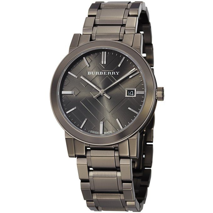  Shop Authentic Burberry The City Grey Dial Gunmetal Steel Strap Watch for Men - BU9007 - Luxxuri