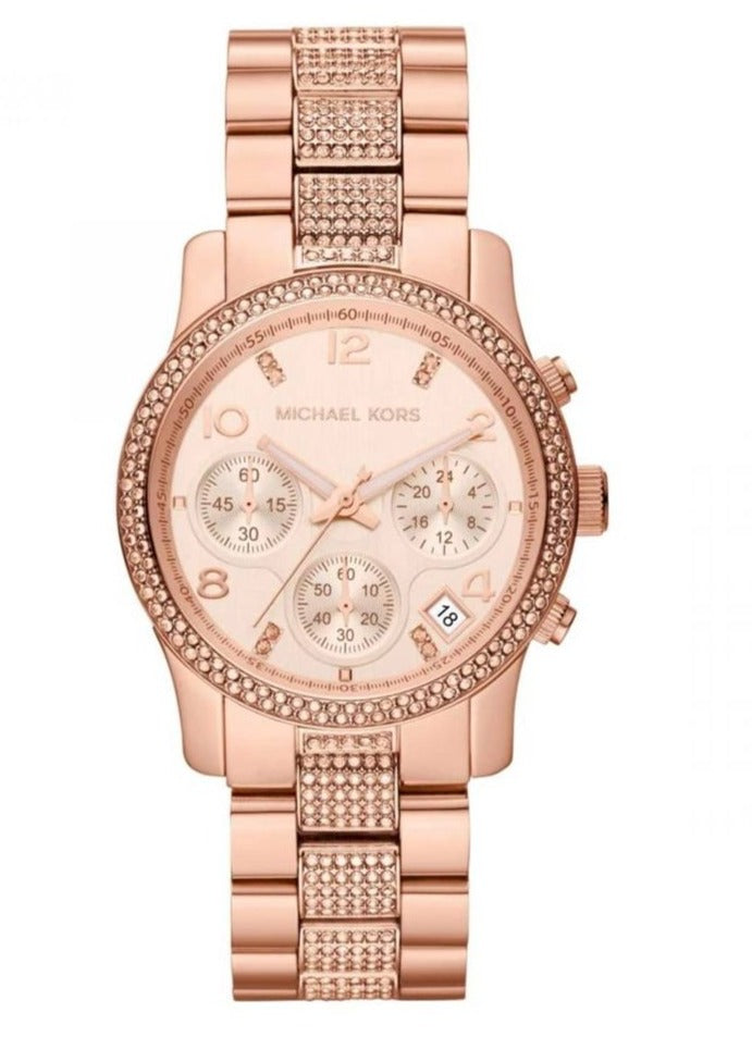  Shop Authentic Michael Kors Runway Gold Dial Gold Steel Strap Watch for Women - MK5827 - Luxxuri