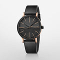  Shop Authentic Calvin Klein Boost Black Dial Black Leather Strap Watch for Men - K7Y21TCZ - Luxxuri