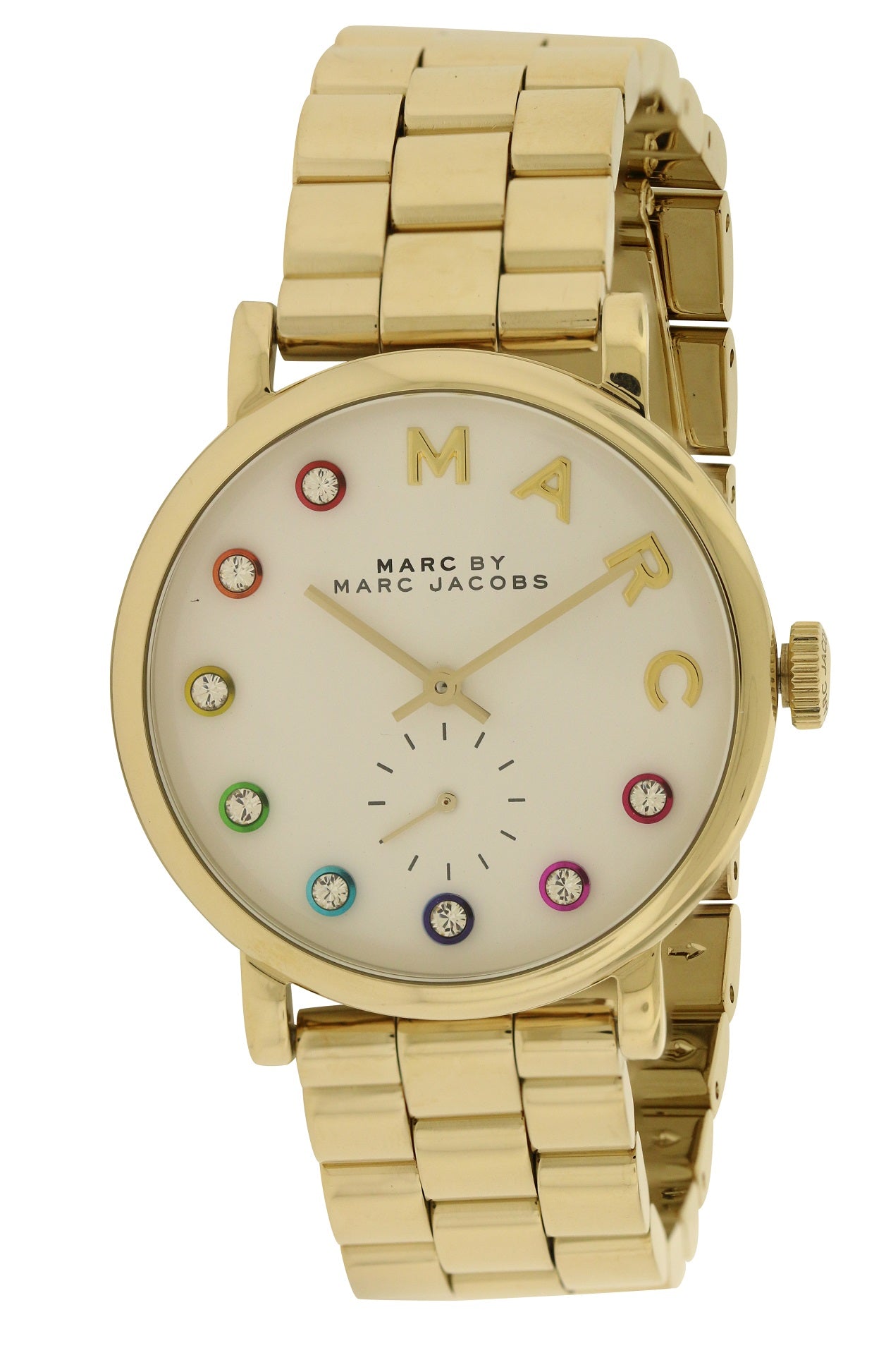 Shop Authentic Marc Jacobs Baker White Dial Gold Steel Strap Watch for Women - MBM3440 - Luxxuri