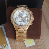  Shop Authentic Michael Kors Camille Silver Diamonds Dial Gold Steel Strap Watch for Women - MK5756 - Luxxuri