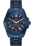  Shop Authentic Guess Flagship Chronograph Blue Dial Blue Steel Strap Watch for Men - W0601G2 - Luxxuri