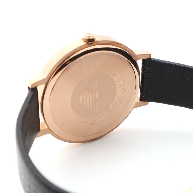  Shop Authentic Emporio Armani Kappa Quartz White Dial Black Leather Strap Watch For Men - AR80015 - Luxxuri