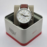  Shop Authentic Fossil Retro Pilot Chronograph Silver Dial Brown Leather Strap Watch for Men - FS5809 - Luxxuri