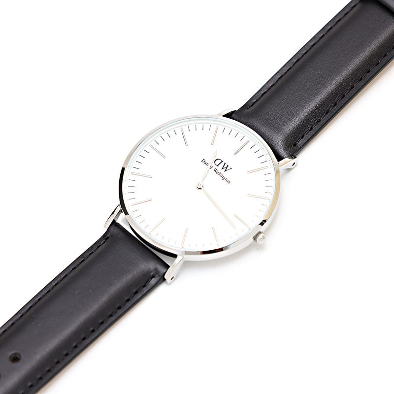  Shop Authentic Daniel Wellington Classic Sheffield White Dial Black Leather Strap Watch For Men - DW00100020 - Luxxuri