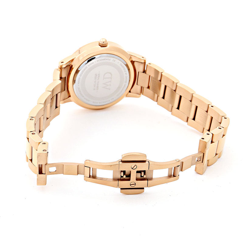  Shop Authentic Daniel Wellington Iconic Link White Dial Rose Gold Steel Strap Watch For Women - DW00100209 - Luxxuri