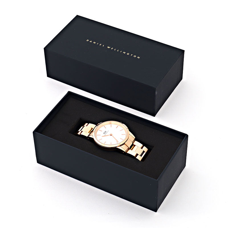  Shop Authentic Daniel Wellington Iconic Link White Dial Rose Gold Steel Strap Watch For Women - DW00100209 - Luxxuri