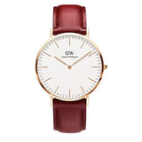  Shop Authentic Daniel Wellington Classic Suffolk White Dial Brown Leather Strap Watch For Women - DW00100120 - Luxxuri