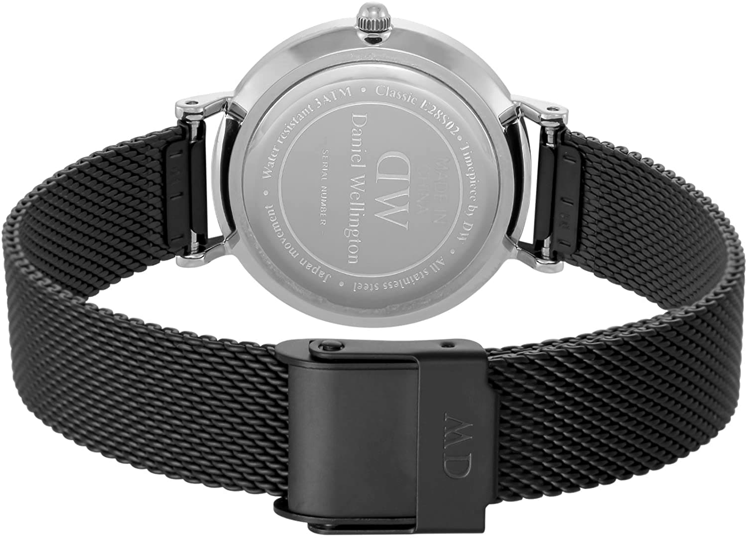  Shop Authentic Daniel Wellington Petite Ashfield Black Dial Black Mesh Strap Watch For Women - DW00100246 - Luxxuri