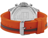  Shop Authentic Tommy Hilfiger Clark Chronograph Grey Dial Orange Rubber Strap Watch For Men - 1792084 - Luxxuri