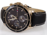  Shop Authentic Tommy Hilfiger Parker Chronograph Black Dial Brown Leather Strap Watch For Men  - 1791836 - Luxxuri