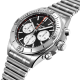  Shop Authentic Breitling Chronomat B01 42mm Black Dial Silver Steel Strap Watch for Men - AB0134101B1A1 - Luxxuri