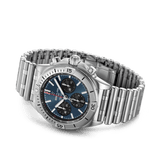  Shop Authentic Breitling Chronomat B01 42mm Blue Dial Silver Steel Strap Watch for Men - AB0134101C1A1 - Luxxuri