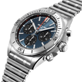  Shop Authentic Breitling Chronomat B01 42mm Blue Dial Silver Steel Strap Watch for Men - AB0134101C1A1 - Luxxuri
