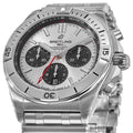  Shop Authentic Breitling Chronomat B01 42mm Silver Dial Silver Steel Strap Watch for Men - AB0134101G1A1 - Luxxuri