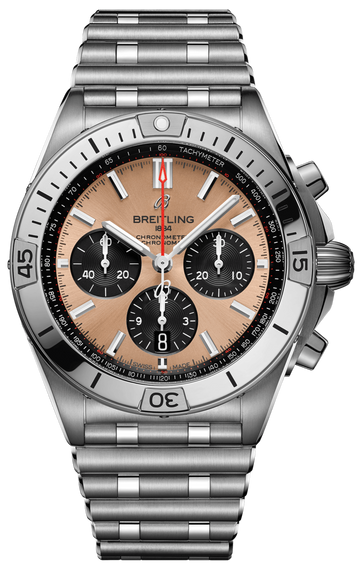  Shop Authentic Breitling Chronomat B01 42 Brown Dial Silver Steel Strap Watch for Men - AB0134101K1A1 - Luxxuri