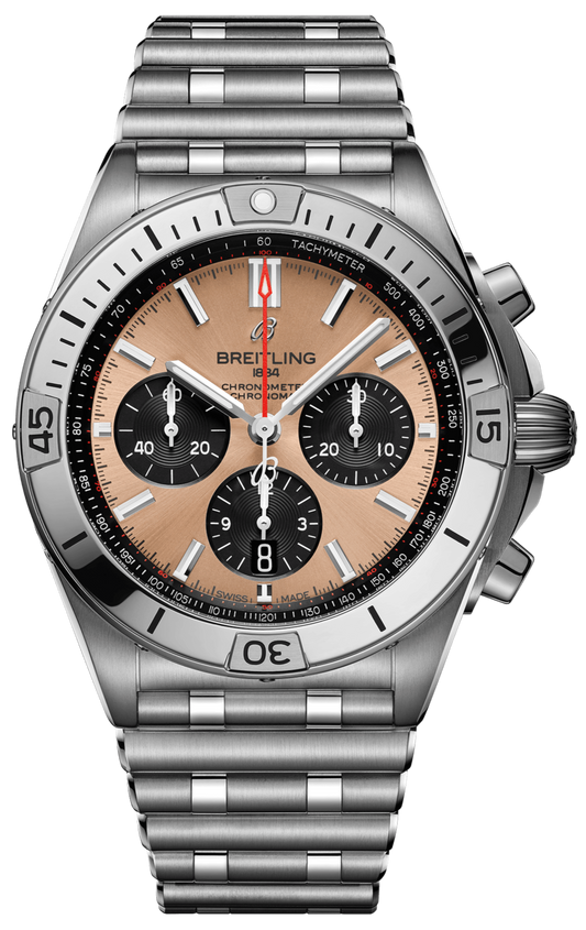  Shop Authentic Breitling Chronomat B01 42 Brown Dial Silver Steel Strap Watch for Men - AB0134101K1A1 - Luxxuri