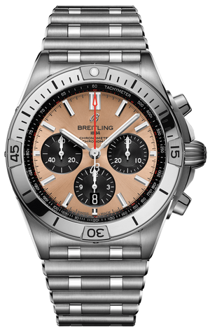  Shop Authentic Breitling Chronomat B01 42 Brown Dial Silver Steel Strap Watch for Men - AB0134101K1A1 - Luxxuri