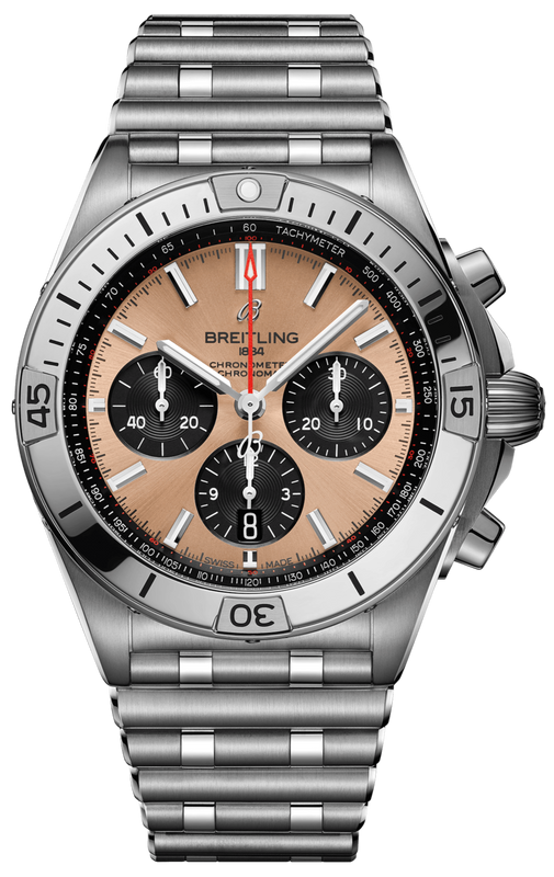  Shop Authentic Breitling Chronomat B01 42 Brown Dial Silver Steel Strap Watch for Men - AB0134101K1A1 - Luxxuri