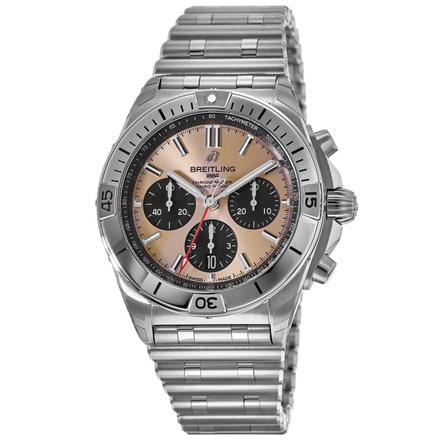  Shop Authentic Breitling Chronomat B01 42 Brown Dial Silver Steel Strap Watch for Men - AB0134101K1A1 - Luxxuri