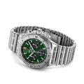  Shop Authentic Breitling Chronomat B01 42 Green Dial Silver Steel Strap Watch for Men - AB0134101L1A1 - Luxxuri