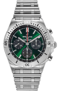  Shop Authentic Breitling Chronomat B01 42mm Green Dial Silver Steel Strap Watch for Men - AB01343A1L1A1 - Luxxuri