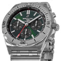  Shop Authentic Breitling Chronomat B01 42mm Green Dial Silver Steel Strap Watch for Men - AB01343A1L1A1 - Luxxuri
