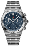  Shop Authentic Breitling Chronomat B01 42 Frecce Tricolori Blue Dial Silver Steel Strap Watch for Men - AB01344A1C1A1 - Luxxuri