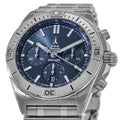  Shop Authentic Breitling Chronomat B01 42 Frecce Tricolori Blue Dial Silver Steel Strap Watch for Men - AB01344A1C1A1 - Luxxuri