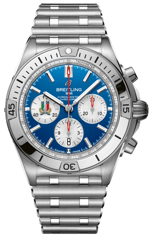  Shop Authentic Breitling Chronomat B01 42 Six Nations Italy Blue Dial Silver Steel Strap Watch for Men - AB0134A41C1A1 - Luxxuri