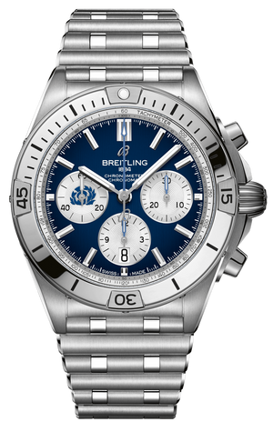  Shop Authentic Breitling Chronomat B01 42 Six Nations Scotland Blue Dial Silver Steel Strap Watch for Men - AB0134A51C1A1 - Luxxuri