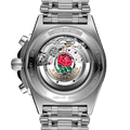 Breitling Chronomat B01 42 Six Nations England White Dial Silver Steel Strap Watch for Men - AB0134A71A1A1