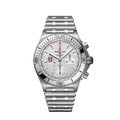 Breitling Chronomat B01 42 Six Nations England White Dial Silver Steel Strap Watch for Men - AB0134A71A1A1