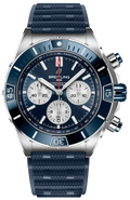 Shop Authentic Breitling Super Chronomat B01 44 Blue Dial Blue Rubber Strap Watch for Men - AB0136161C1S1 - Luxxuri