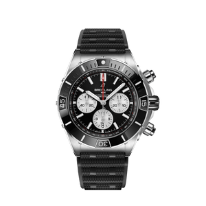  Shop Authentic Breitling Super Chronomat B01 44 Black Dial Black Rubber Strap Watch for Men - AB0136251B1S1 - Luxxuri