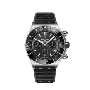  Shop Authentic Breitling Super Chronomat B01 44 Black Dial Black Rubber Strap Watch for Men - AB0136251B2S1 - Luxxuri