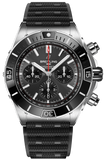  Shop Authentic Breitling Super Chronomat B01 44 Black Dial Black Rubber Strap Watch for Men - AB0136251B2S1 - Luxxuri