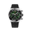  Shop Authentic Breitling Super Chronomat B01 44 Green Dial Black Rubber Strap Watch for Men - AB0136251L1S1 - Luxxuri