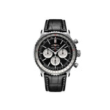  Shop Authentic Breitling Navitimer B01 Chronograph 46 Black Dial Black Leather Strap Watch for Men - AB0137211B1P1 - Luxxuri