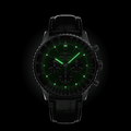 Breitling Navitimer B01 Chronograph 46 Green Dial Black Leather Strap Watch for Men - AB0137241L1P1